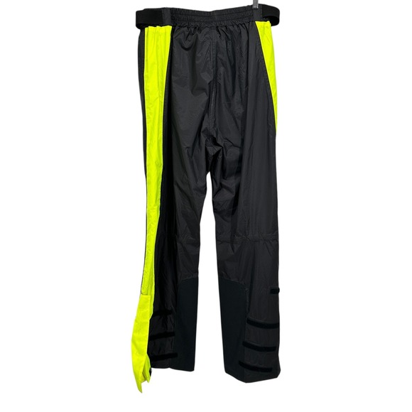 Olympia Moto Sports Other - Olympia Moto Sports Unisex M/L Rain Pants Black Neon Yellow Moto Techwear Nylon